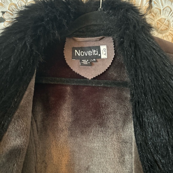 Mob Wife Novelti Faux Suede/Fur Penny Lane Coat – Size Large - Picture 7 of 8